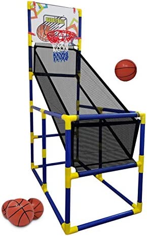 Kids Basketball Hoop Arcade Game, with 4 Balls - Mini Indoor Toy Basketball Shooting System, for Toddlers and Children and Fun for All Ages - Kids Toys Sports Game for Boys and Girls Ages 2-15