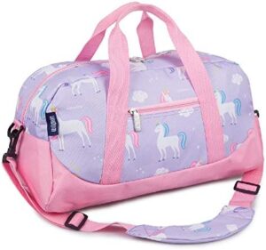 Wildkin Kids Overnighter Duffel Bags for Boys & Girls, Perfect for Sleepovers and Travel Duffel Bag for Kids, Carry-On Size & Ideal for School Practice or Overnight Travel Bag (Unicorn)