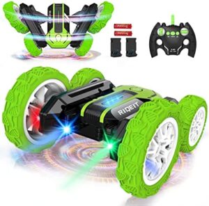 Remote Control Car for Kids, Toys for 6 7 8 9-14 Year Old Boys,RC Cars 360 ° Flips Stunt Car Double Sided Rotating 4WD Off Road with Light and Muisc Rechargeable Toy Car Birthday Gifts for Boys Girls